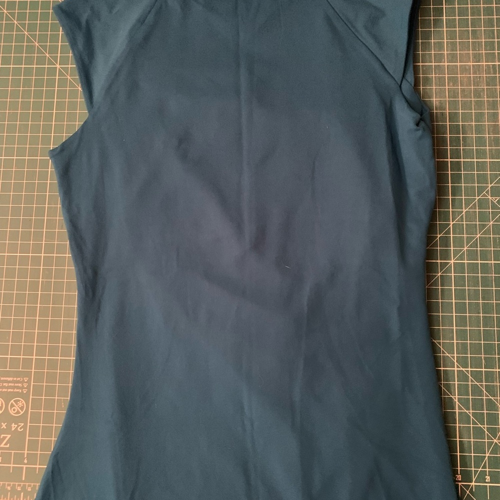 This spandex dress has gathers on the left side with a half lined bodice. - Picture 3 of 3